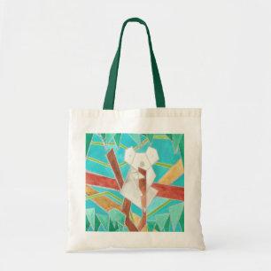 Koala in Tree Original Abstract Art Tote Bag