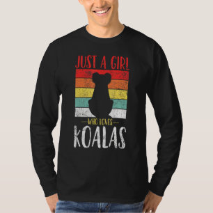 Koala Just A Girl Who Loves Koalas Retro Vintage T-Shirt