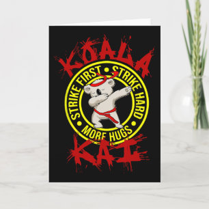 Koala Kai Funny Karate Ninja Dojo Koala Hug More A Card