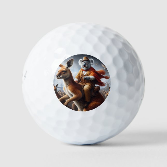 Koala Kangaroo Rider Golf Balls (Front)
