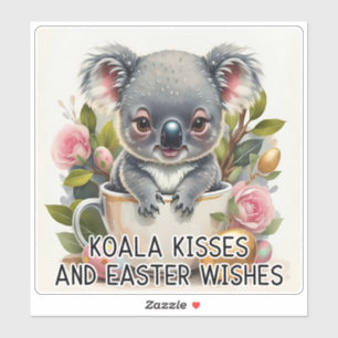 Koala Kisses And Easter Wishes - Easter Sticker