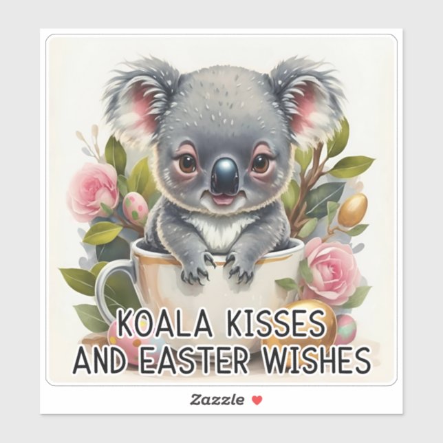 Koala Kisses And Easter Wishes - Easter Sticker (Sheet)