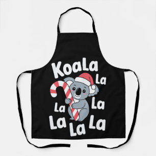 Koala La Christmas Santa Hat Candy Cane Xmas Apron
