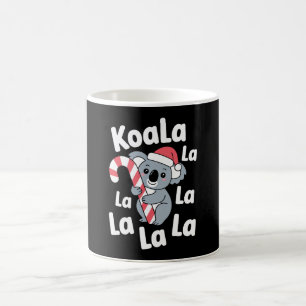Koala La Christmas Santa Hat Candy Cane Xmas Coffee Mug