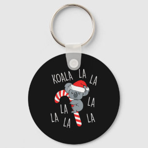Koala La La La - Aussie Xmas Pun Funny Australian  Key Ring
