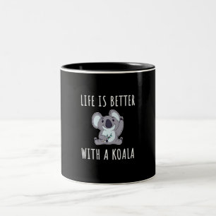 Koala - Life Is Better With A Koala  Two-Tone Coffee Mug