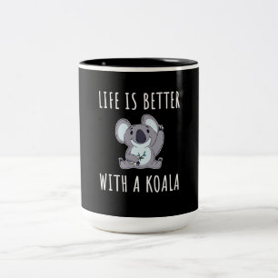 Koala - Life Is Better With A Koala  Two-Tone Coffee Mug