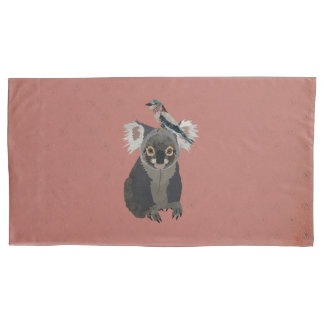 KOALA & LILLAC BIRD PILLOWCASE