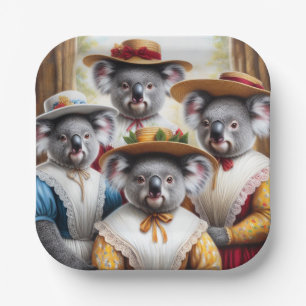 Koala Little Women Paper Plate