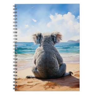 Koala looking at the ocean notebook