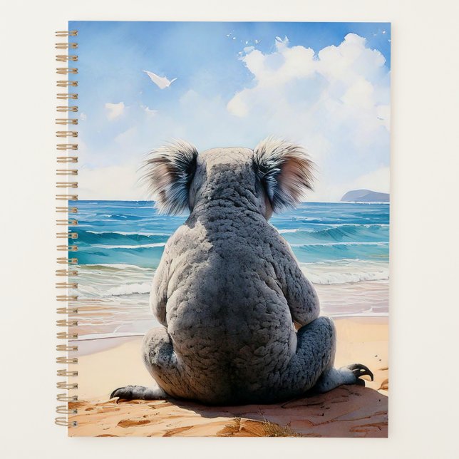 Koala looking at the ocean planner (Front)
