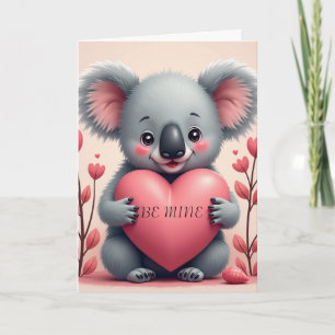 Koala Love Folded Valentine Card