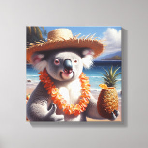 Koala Luau Canvas Print