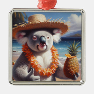 Koala Luau Metal Tree Decoration