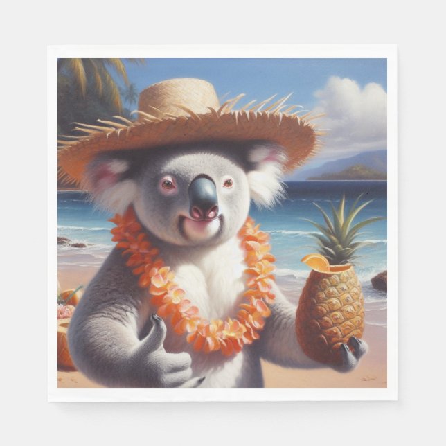 Koala Luau Napkin (Front)