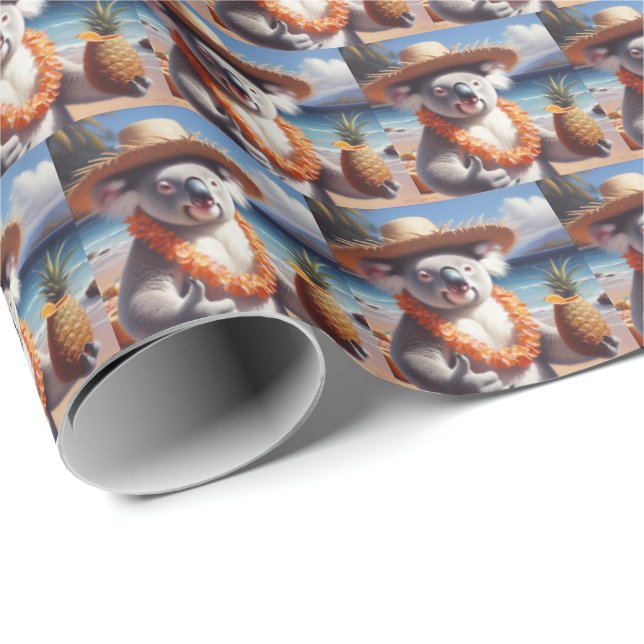 Koala Luau Wrapping Paper (Roll Corner)