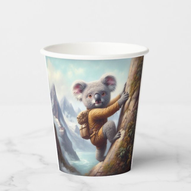 Koala Mountain Climbing Paper Cups (Front)