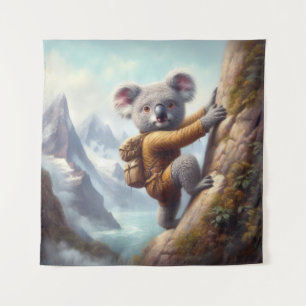 Koala Mountain Climbing Tapestry