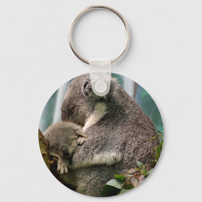 Koala Mum and New Baby Key Ring (Front)