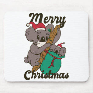 Koala Mum Christmas Design Mouse Mat