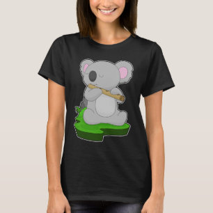 Koala Musician Flute Music T-Shirt