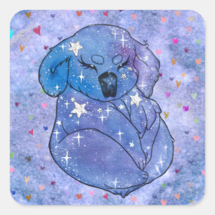 Koala named Seven Square Sticker