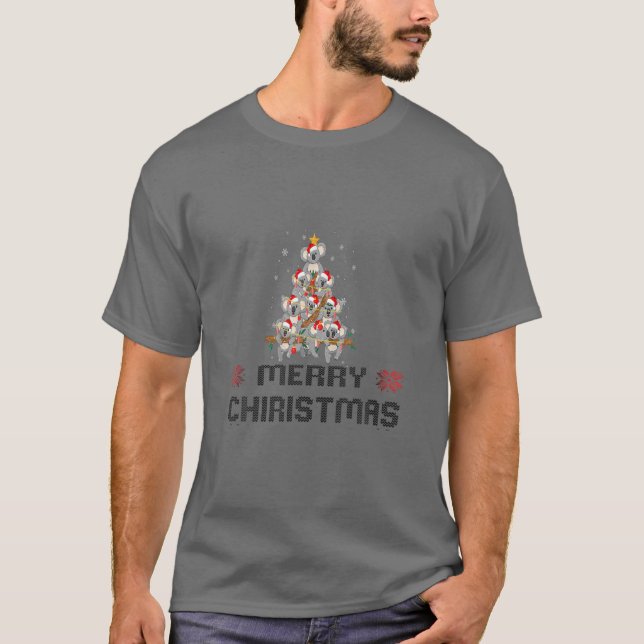 Koala Ornament Decoration Christmas Tree Tee Xmas (Front)
