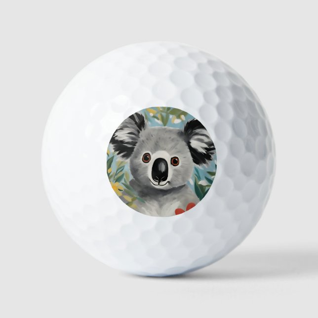 Koala Painting Golf Balls (Front)