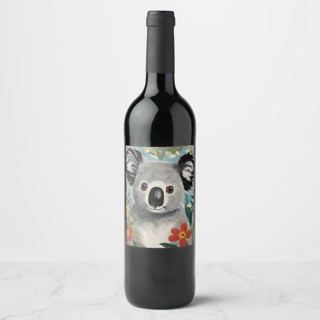 Koala Painting Wine Label (Front)