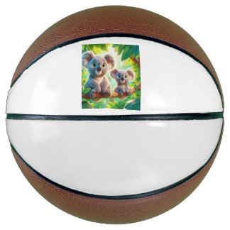 Koala Parent and Child Basking in the Sun Basketball