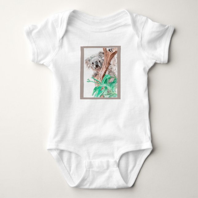 Koala, Peek-a-Boo Baby Bodysuit (Front)