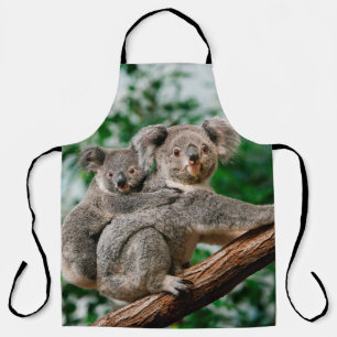 Koala, phascolarctos cinereus, Female carrying You Apron