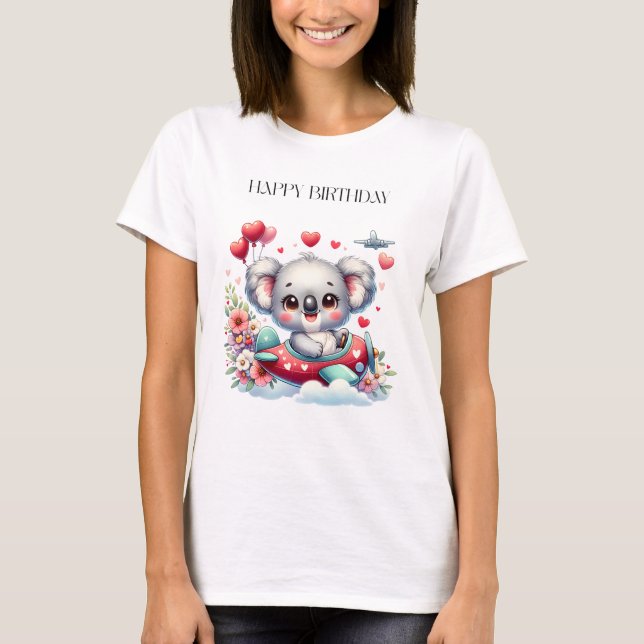 Koala Pilot Birthday T-Shirt (Front)