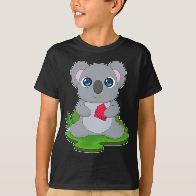 Koala Poker Poker cards T-Shirt (Front)