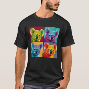 Koala Pop Illustration Colourful Animal Women Men T-Shirt