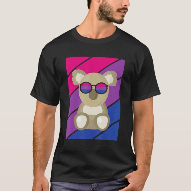 koala Pride Bisexual Flag LGBTQ Proud Ally Pride S T-Shirt (Front)