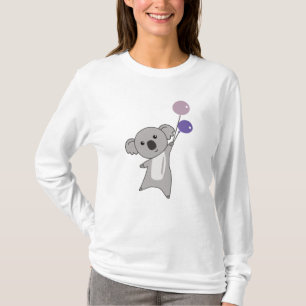 Koala Purple Balloons Cute Animals Kids T-Shirt
