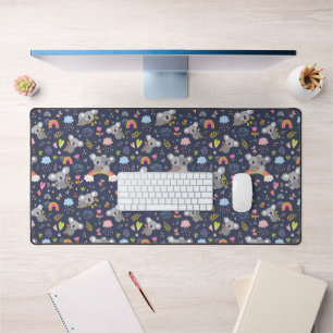 Koala Rainbow Love Pattern Desk Mat