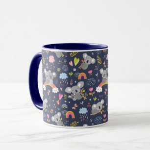 Koala Rainbow Love Pattern Mug