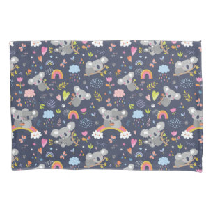 Koala Rainbow Love Pattern Pillowcase