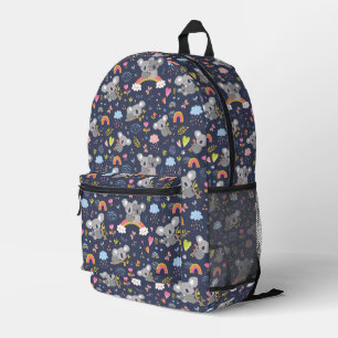 Koala Rainbow Love Pattern Printed Backpack