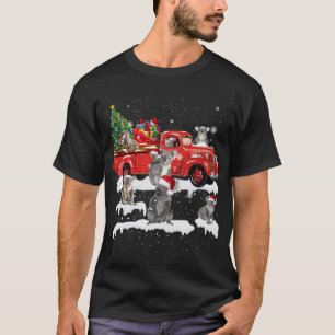 Koala Riding Red Truck Merry Christmas X-mas Ugly  T-Shirt