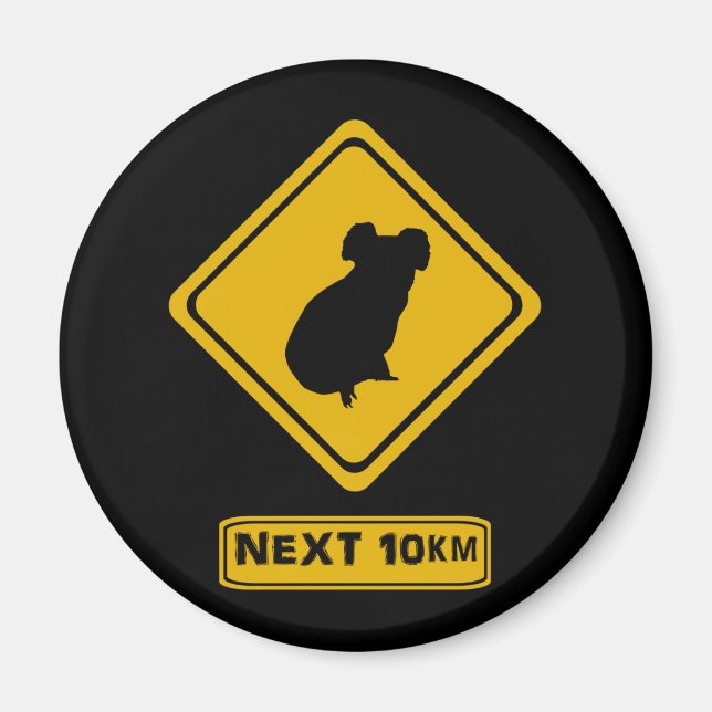 koala road sign magnet (Front)