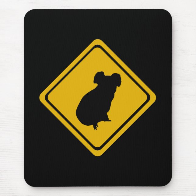 koala road sign mouse mat (Front)