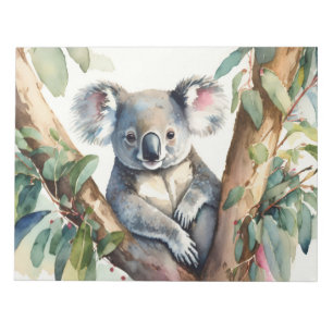 Koala sitting in a gum tree notepad