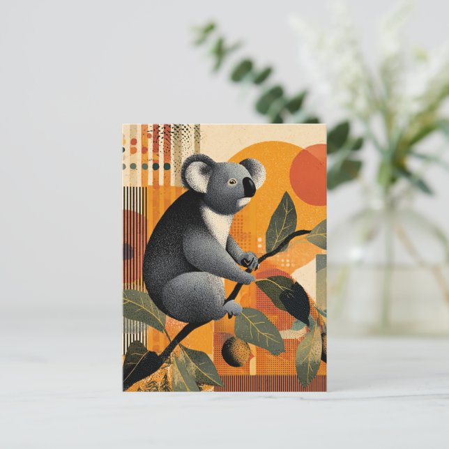 Koala Sitting in a Tree Postcard (Standing Front)