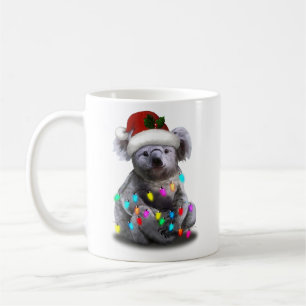 Koala Sitting With Christmas Lights Xmas Season Coffee Mug