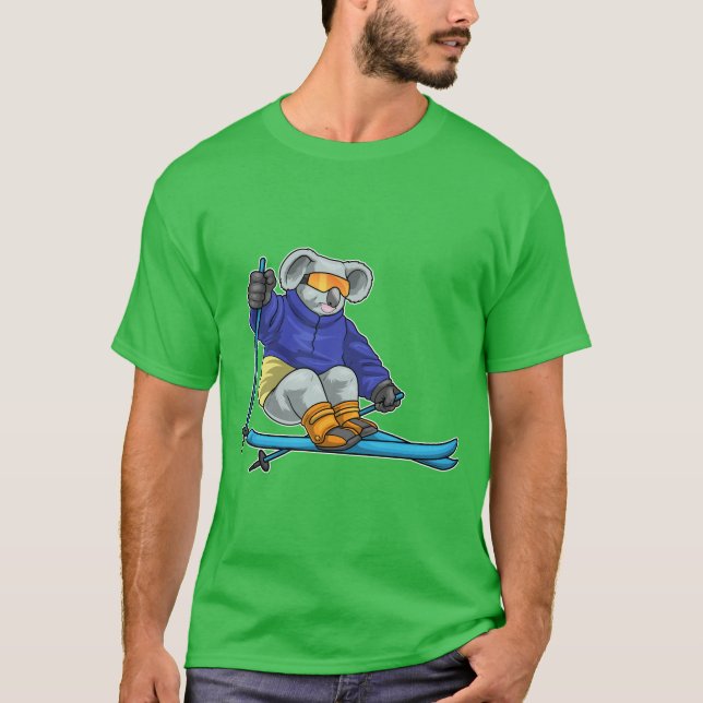 Koala Skier Ski goggles Ski T-Shirt (Front)