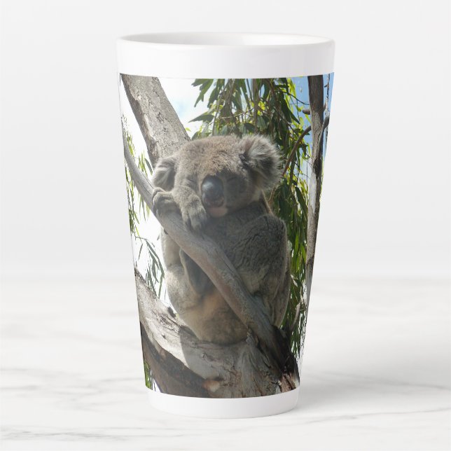 Koala - Sleeping Gift Tags Latte Mug (Front)