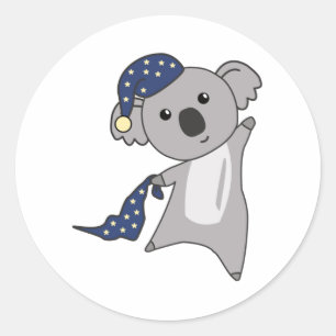 Koala Sleepyhead Koalas Cute Animals Classic Round Sticker